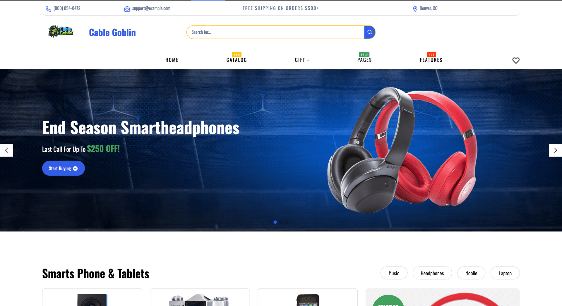 Cable Goblin website screenshot